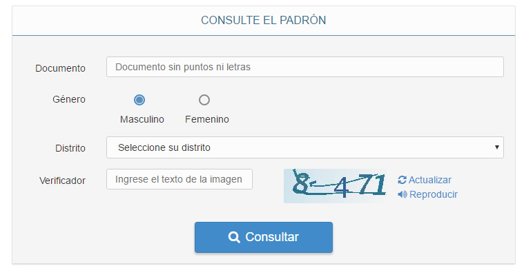 Extendieron el plazo para consultar el padrón electoral
