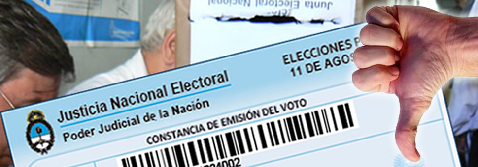 Registro de infractores : ya esta online el sistema para justificar no haber votado en las PASO