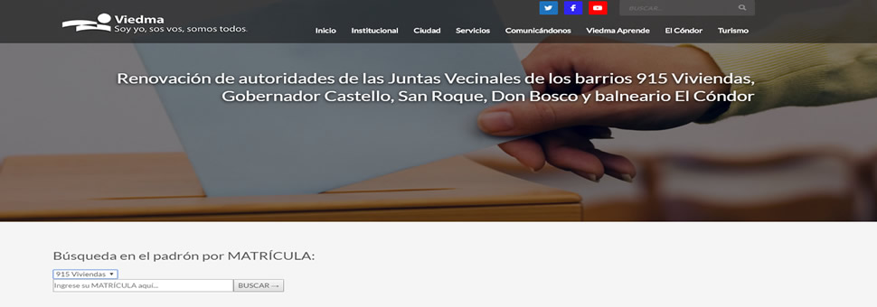 Elecciones en Viedma: Ya está disponible el padrón electrónico de consulta para elecciones barriales